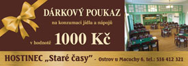 Dárkový poukaz v hodnotě 1000 Kč